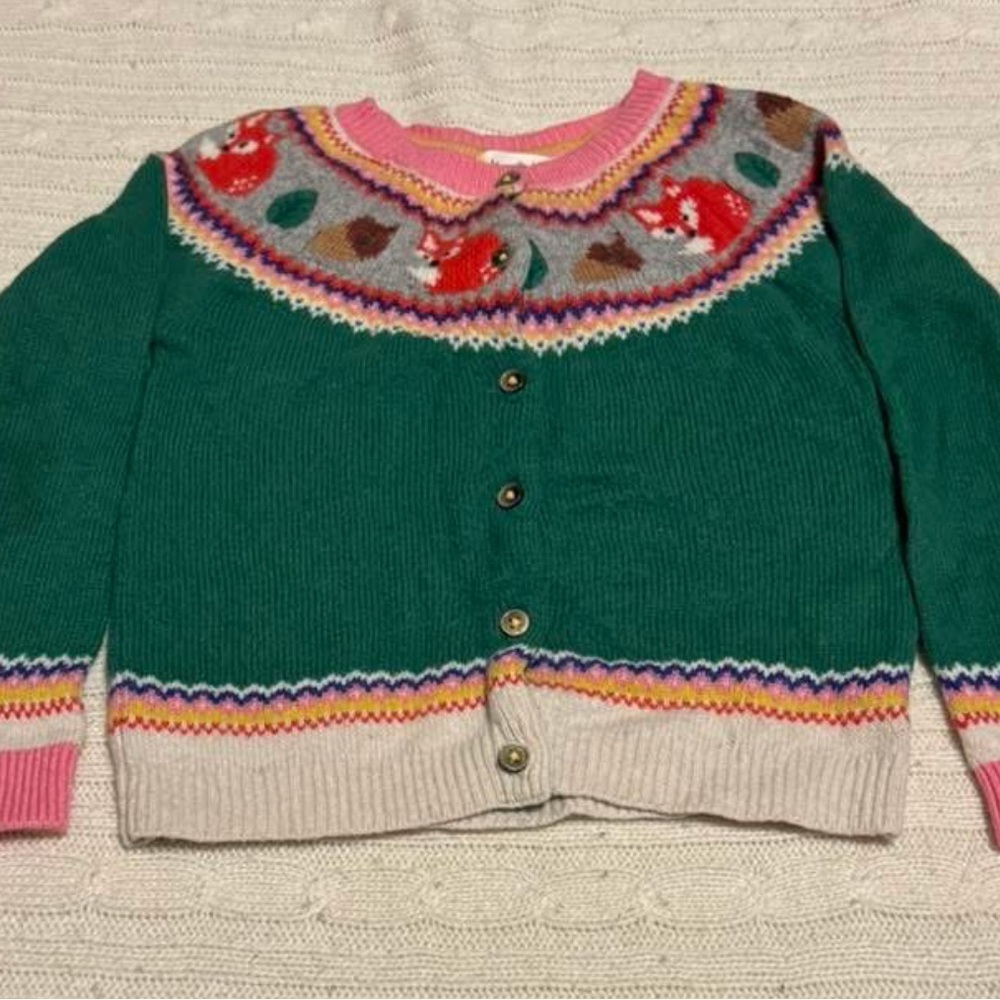 Mini Boden Fair Isle Cardigan Fox 6-7